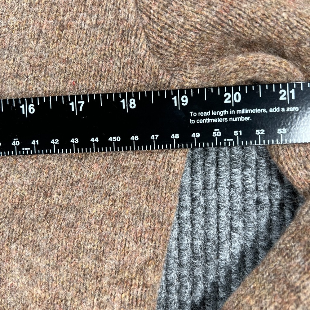 Vintage Robert Bruce Wool Sweater Mens Large Brown Long Sleeve V Neck Casual - Picture 8 of 11